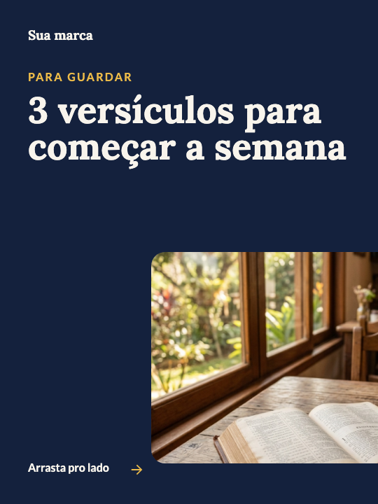 Modelo Versículos para a semana