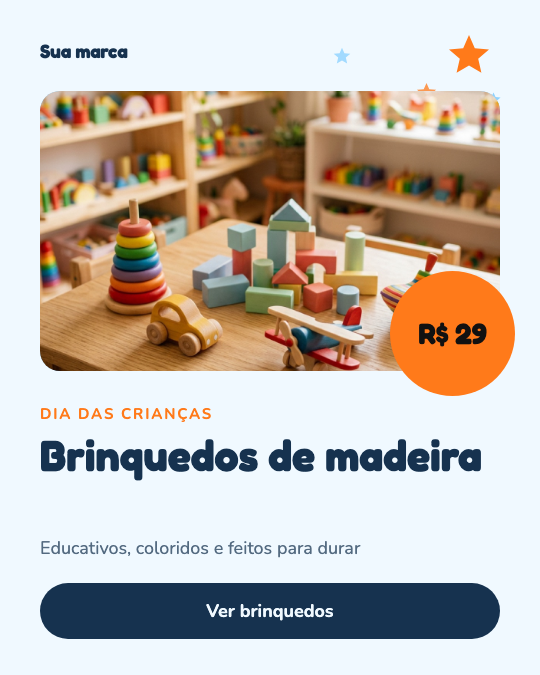 Modelo Brinquedos para o Dia das Crianças
