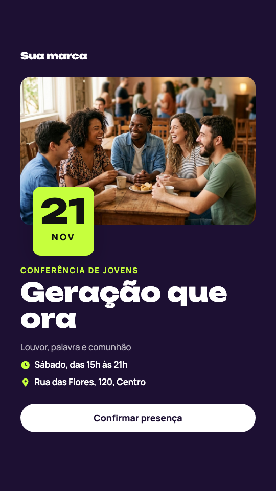 Modelo Conferência de jovens
