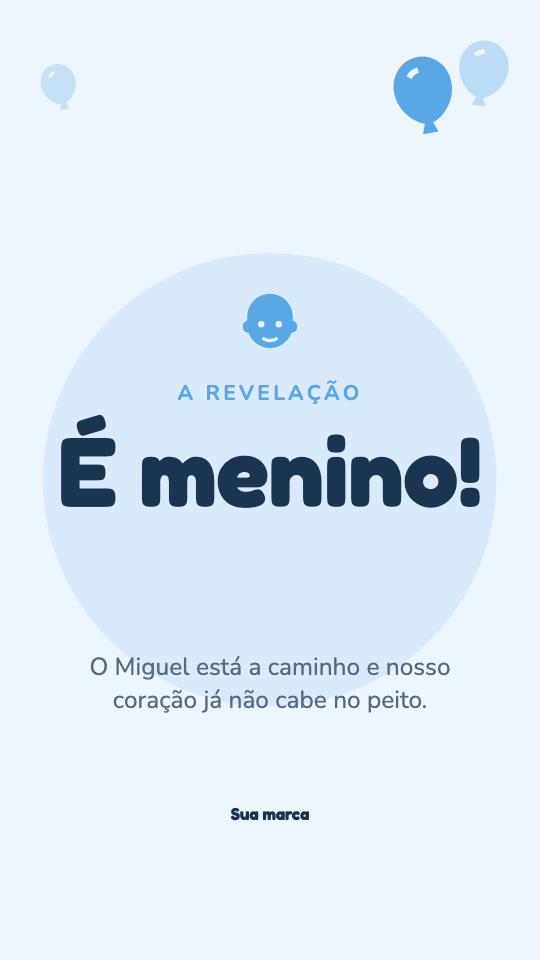 Modelo É menino!