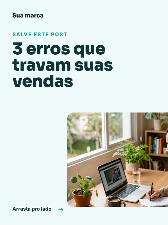 Modelo 3 erros que travam suas vendas