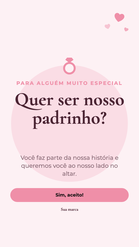 Modelo Quer ser nosso padrinho?