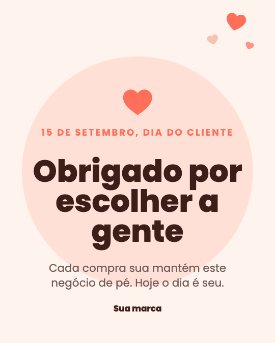 Modelo Obrigado, cliente