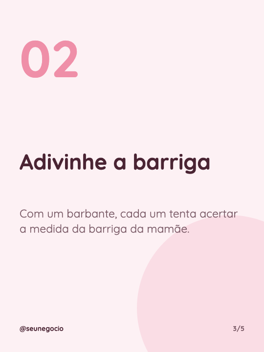 Brincadeiras para o chá revelação, página 3