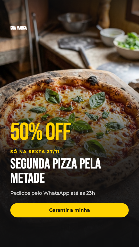 Modelo Black Friday da pizzaria