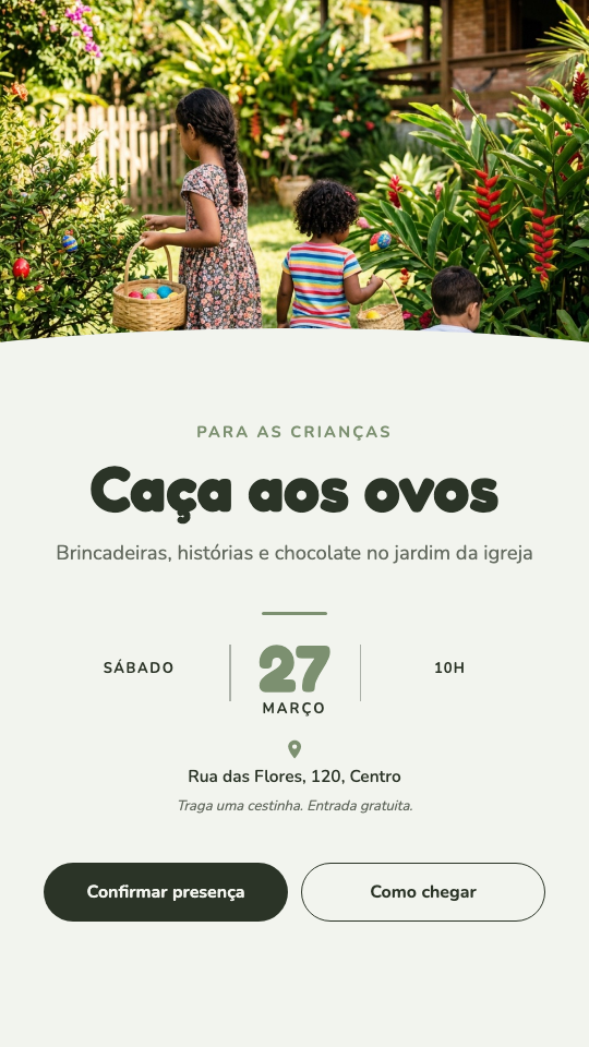 Modelo Caça aos ovos de Páscoa