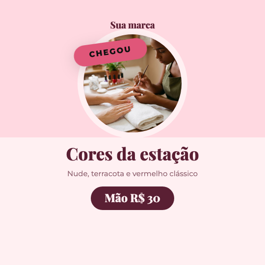 Modelo Novas cores de esmalte