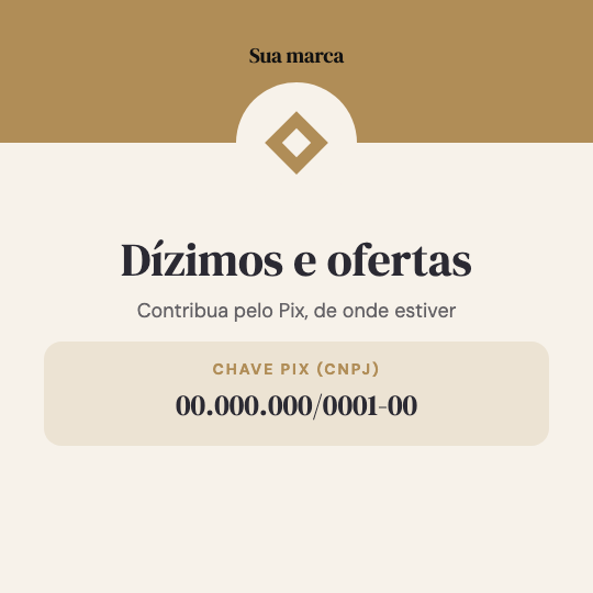 Modelo Dízimos e ofertas por Pix
