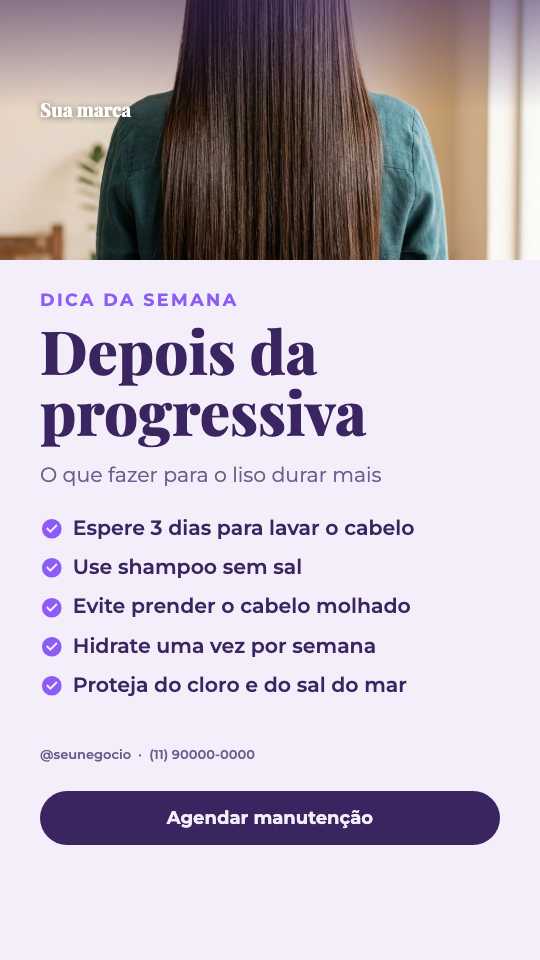 Modelo Cuidados depois da progressiva