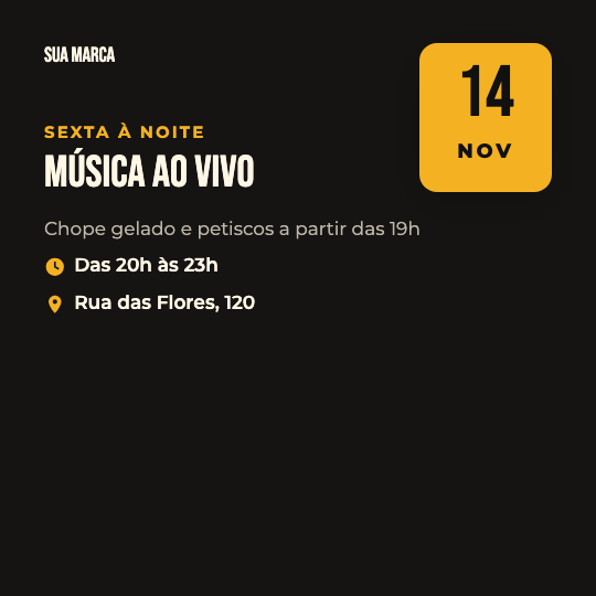 Modelo Música ao vivo