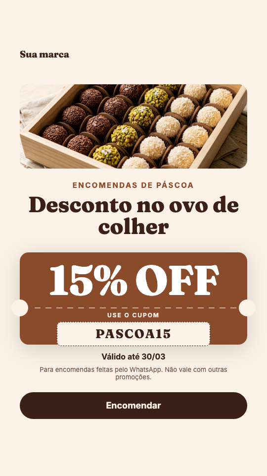 Modelo Cupom de Páscoa