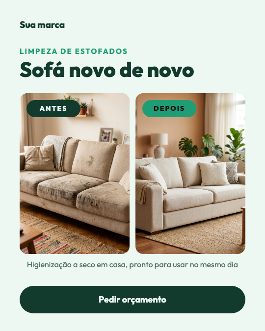 Modelo Antes e depois da higienização