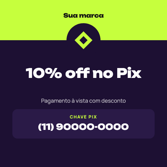 Modelo Pix com desconto