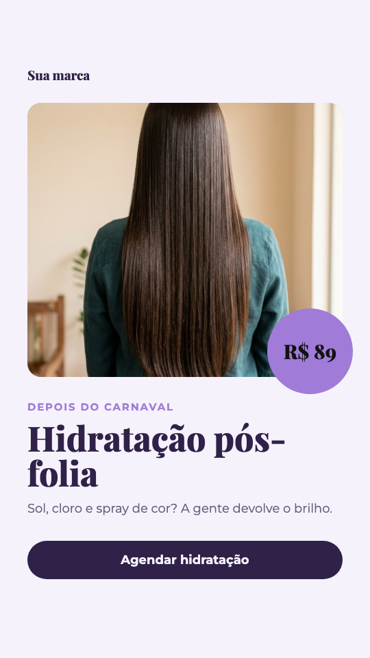 Modelo Hidratação pós-folia