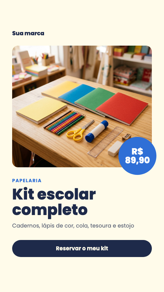 Modelo Kit escolar completo