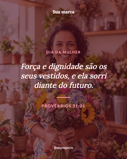 Modelo Versículo para o Dia da Mulher