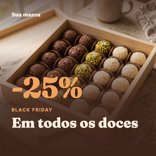 Modelo Black Friday da confeitaria
