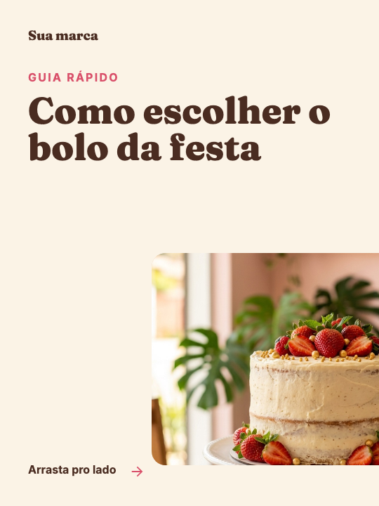 Modelo Como escolher o bolo da festa