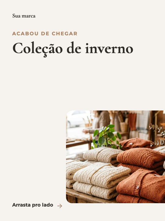 Modelo Coleção de inverno em carrossel