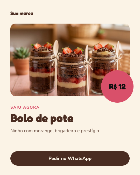 Modelo Bolo de pote do dia