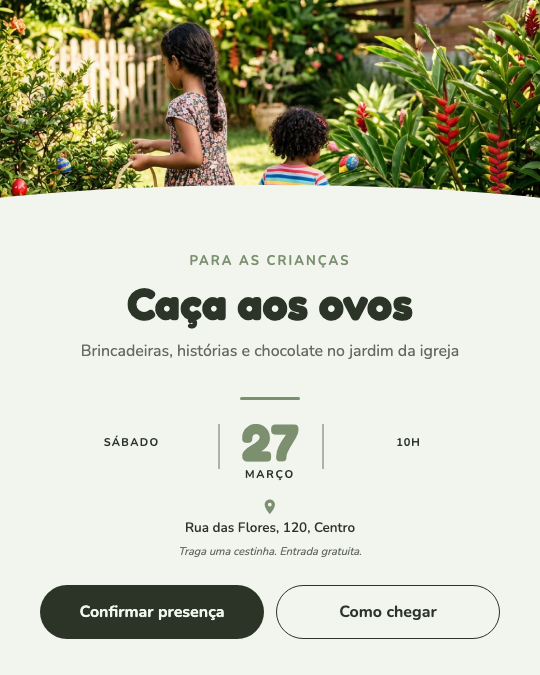 Modelo Caça aos ovos de Páscoa