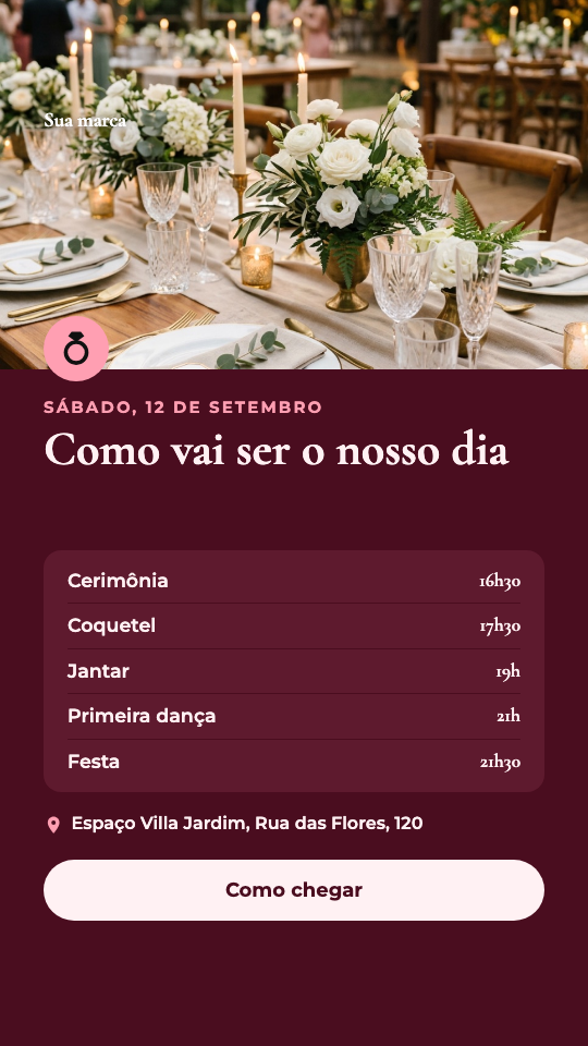 Modelo Cronograma do casamento