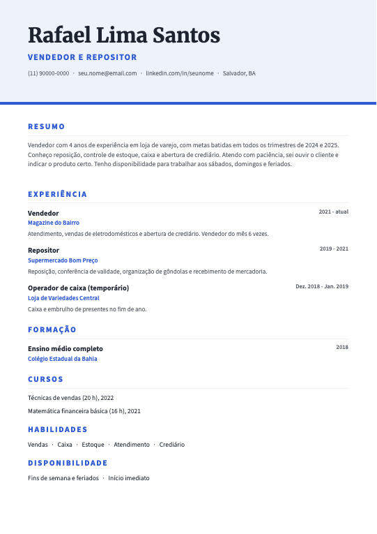 Modelo Currículo clássico