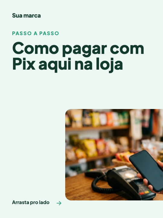 Modelo Como pagar com Pix