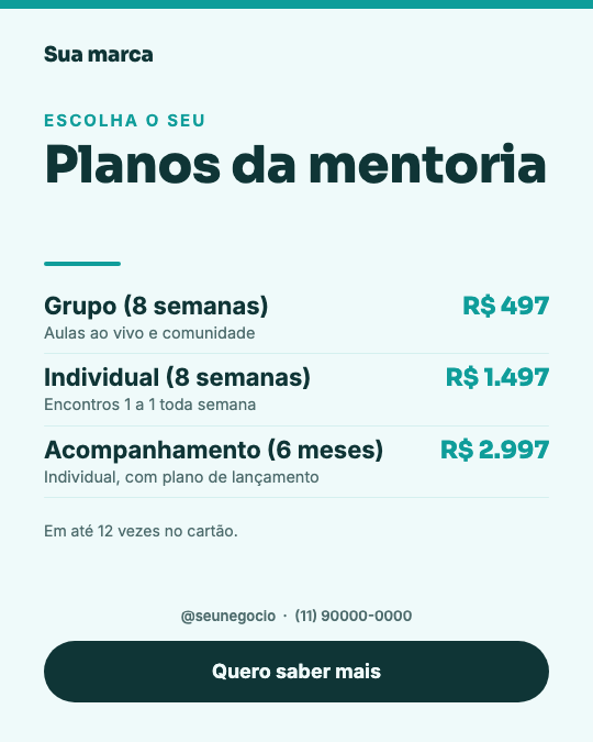 Modelo Planos da mentoria