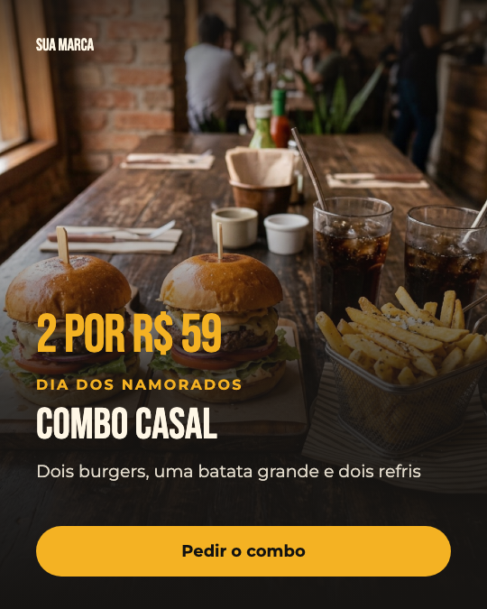 Modelo Combo casal da hamburgueria