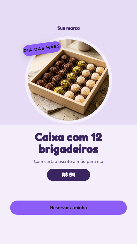 Modelo Caixa de Dia das Mães