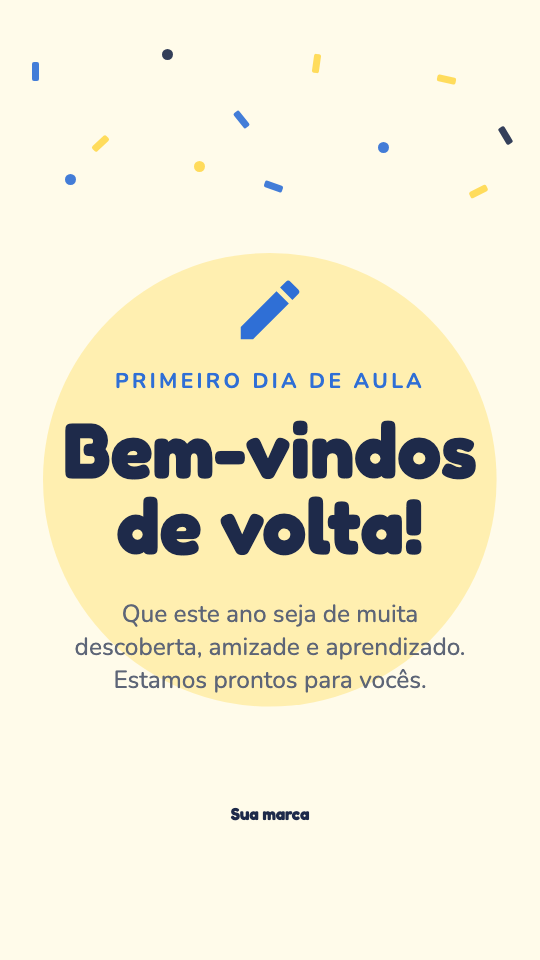 Modelo Bem-vindos de volta
