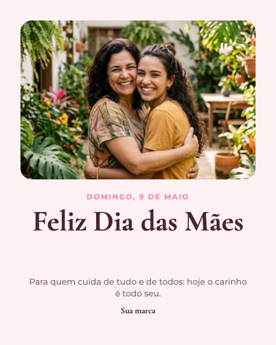Modelo Feliz Dia das Mães