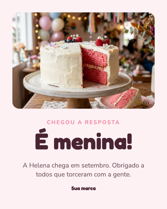 Modelo É menina!