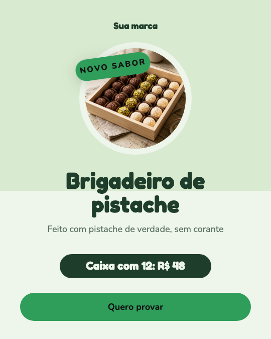 Modelo Brigadeiro de pistache