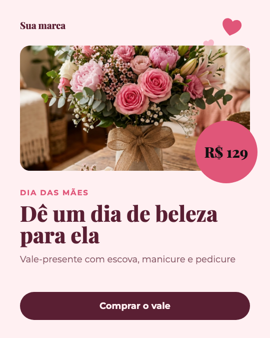 Modelo Vale-presente de Dia das Mães