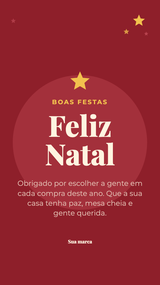 Modelo Mensagem de boas festas
