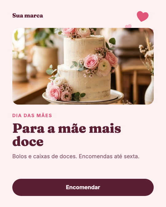 Modelo Para a mãe mais doce