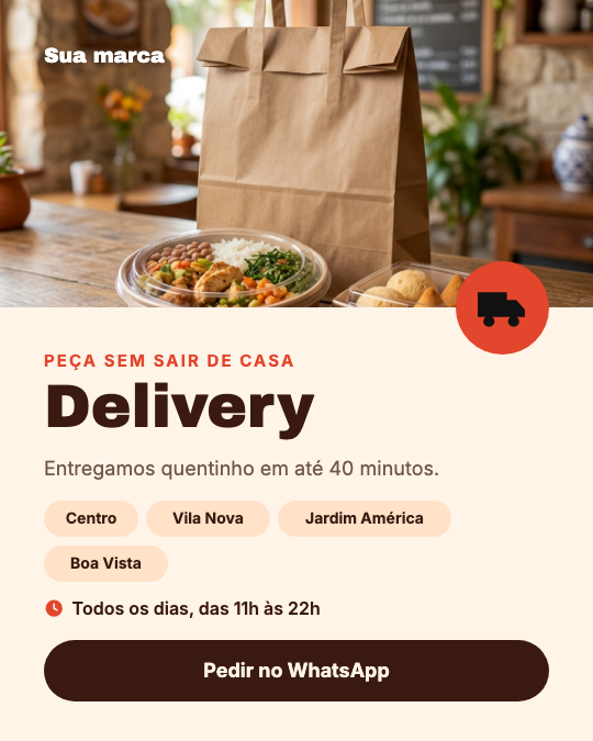 Modelo Delivery do restaurante