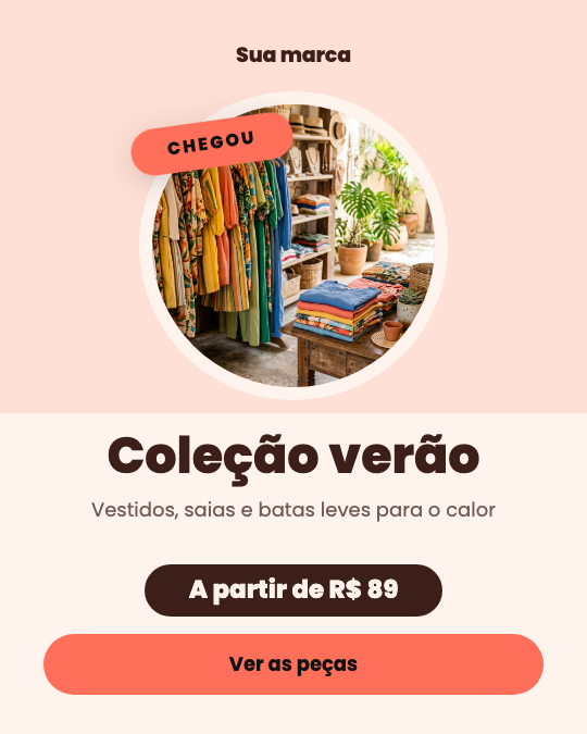 Modelo Coleção nova chegou
