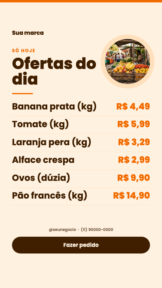 Modelo Ofertas do dia
