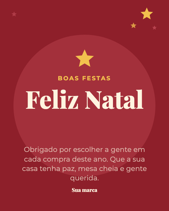 Modelo Mensagem de boas festas