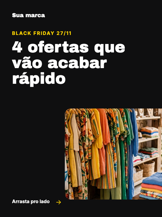 Modelo As ofertas da Black Friday
