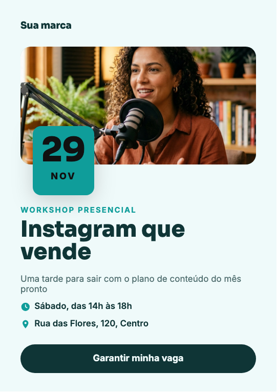 Modelo Workshop presencial