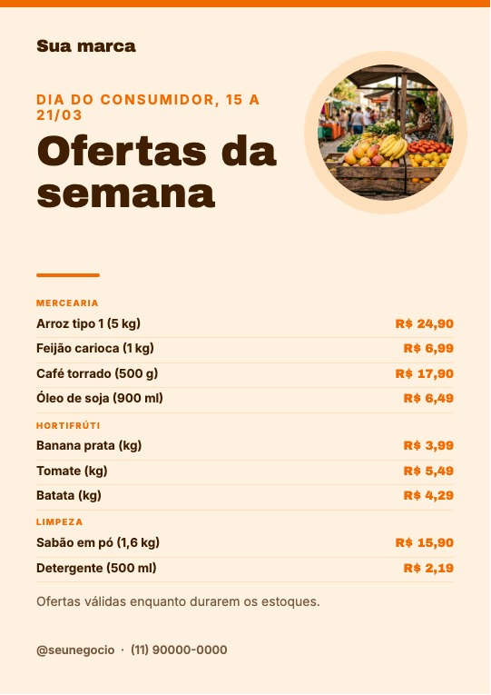 Modelo Encarte do Dia do Consumidor