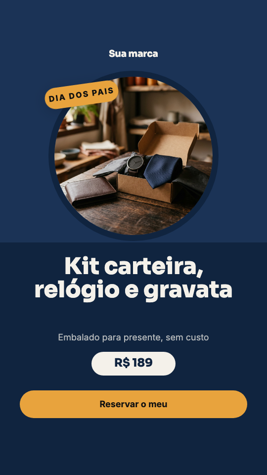 Modelo Kit presente para o pai