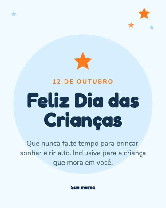 Modelo Feliz Dia das Crianças