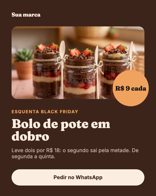 Modelo Esquenta Black Friday da confeitaria