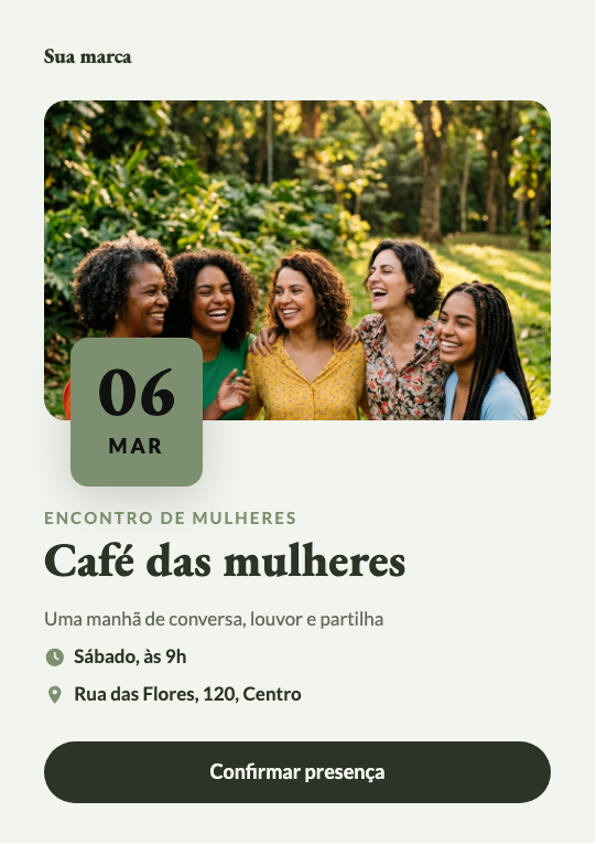 Modelo Café das mulheres