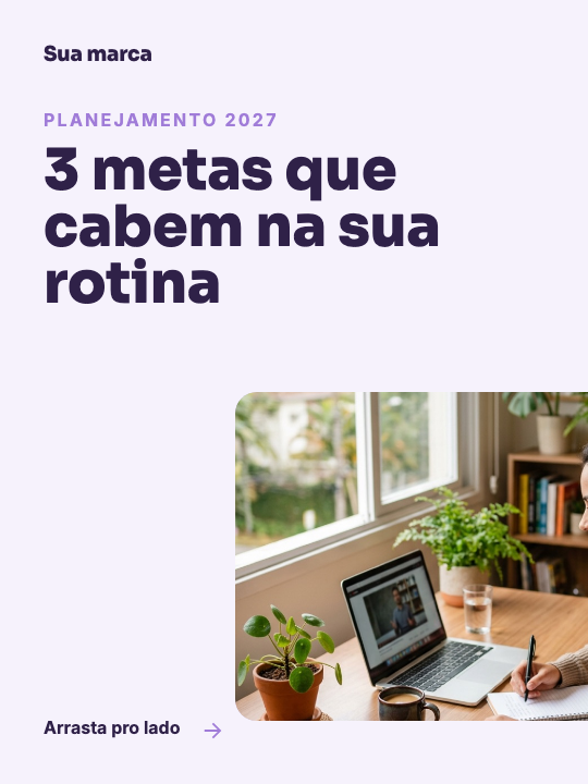 Modelo Metas do ano que cabem na rotina